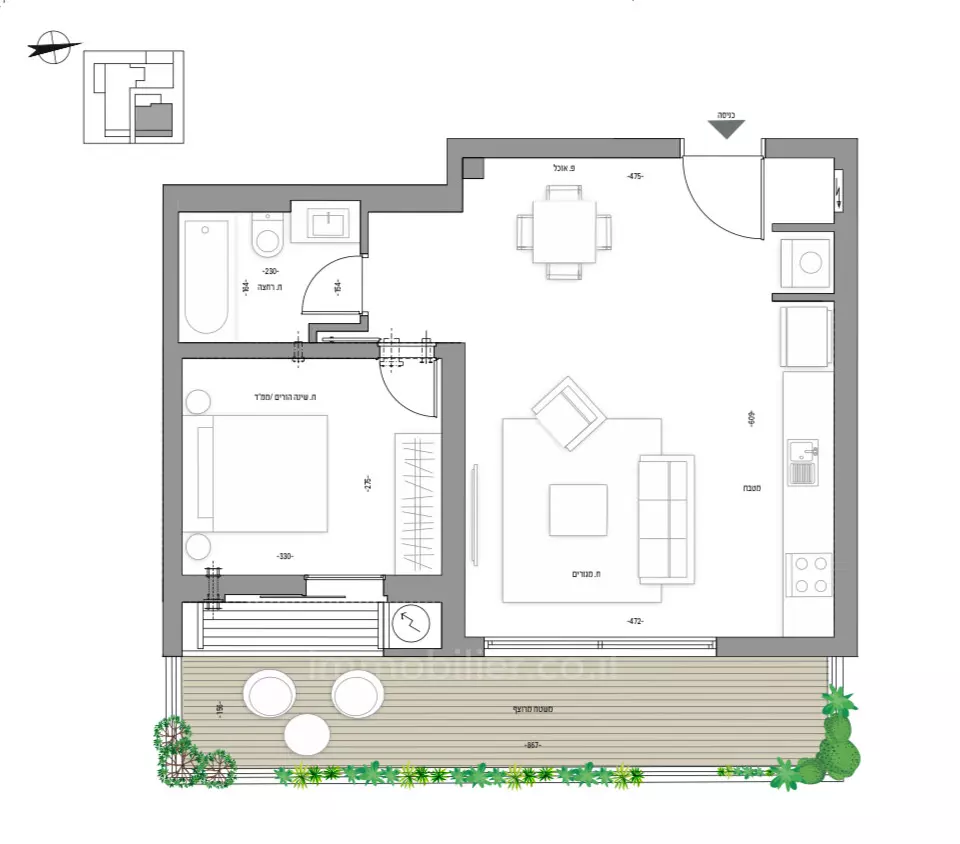 Edificio nuevo 2 habitaciones + terraza con aparcamiento