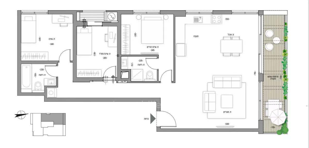 Edificio nuevo 4 habitaciones + terraza con aparcamiento